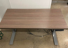 Load image into Gallery viewer, ISE Sit-Stand Desk 23 x 47 Sap Walnut Finish and Silver legs