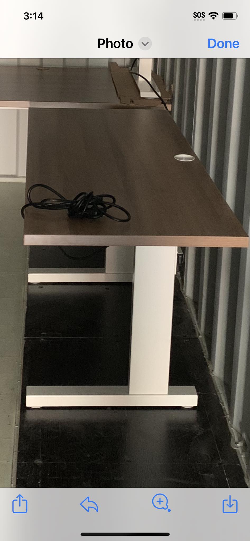 ISE Sit-Stand Desk Manitoba Maple 24 x 46, White Legs