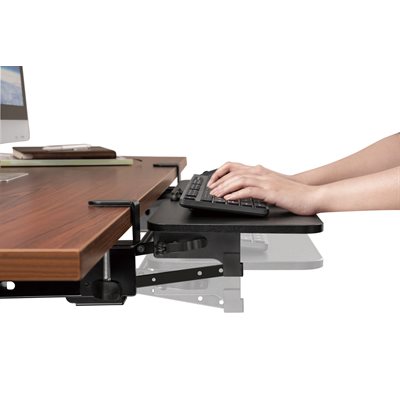 Height Adjustable Clamp-On Keyboard Tray